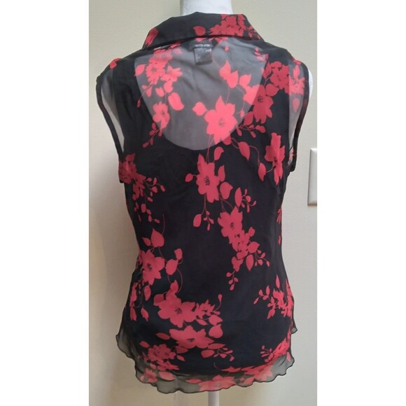 Floral Ruffle Top Women's Size Large - Picture 2 of 7